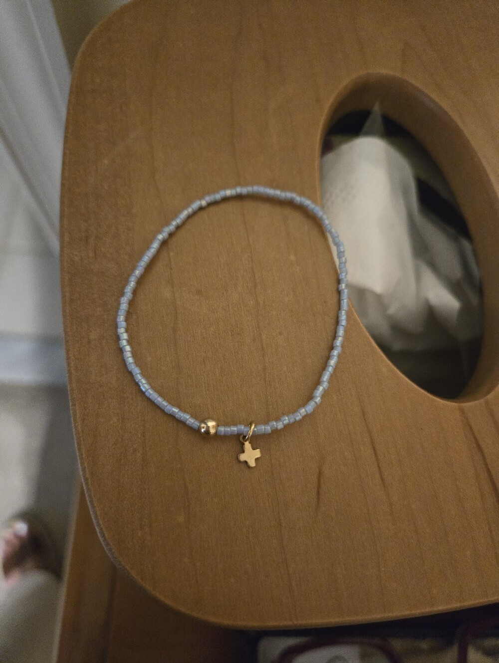 Enewton Classic Ocean Mist Bracelet with Signature Cross Small Gold Charm